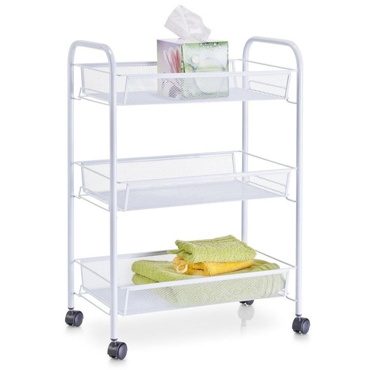 Zeller, wózek łazienkowy, 3 poziomy, biały