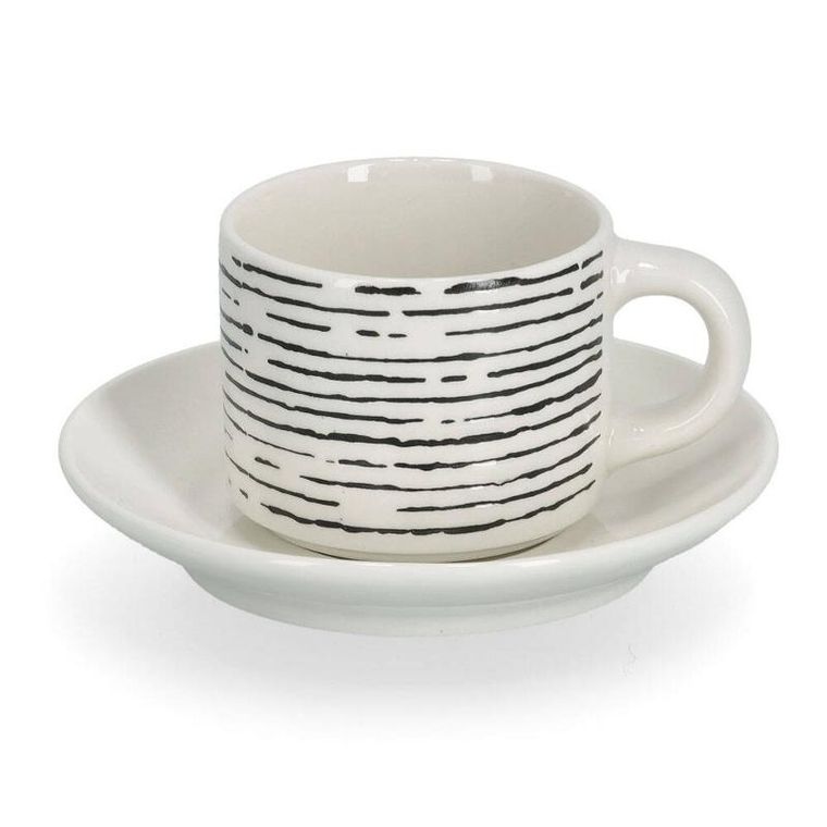 Zeller, zestaw filiżanek do espresso w geometryczne wzory, 70 ml