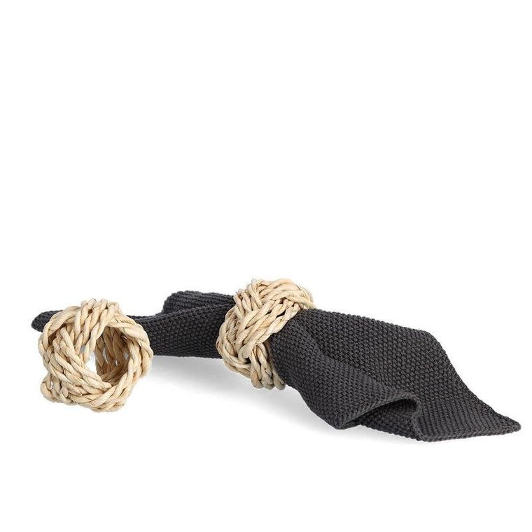 Zeller, zestaw obrączek do serwetek plecione z wikliny, ø 5 cm