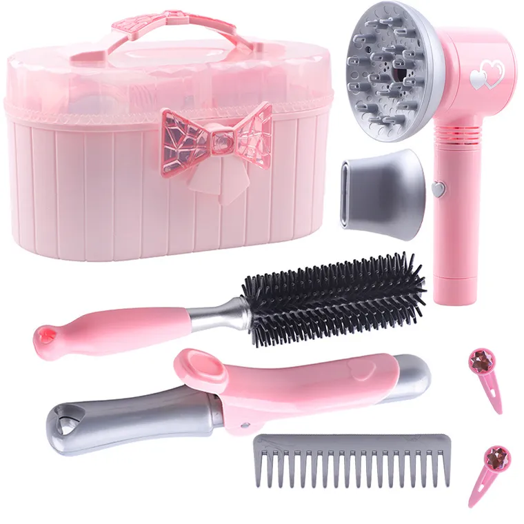 Zestaw do stylizacji fryzur dla dzieci, różowy