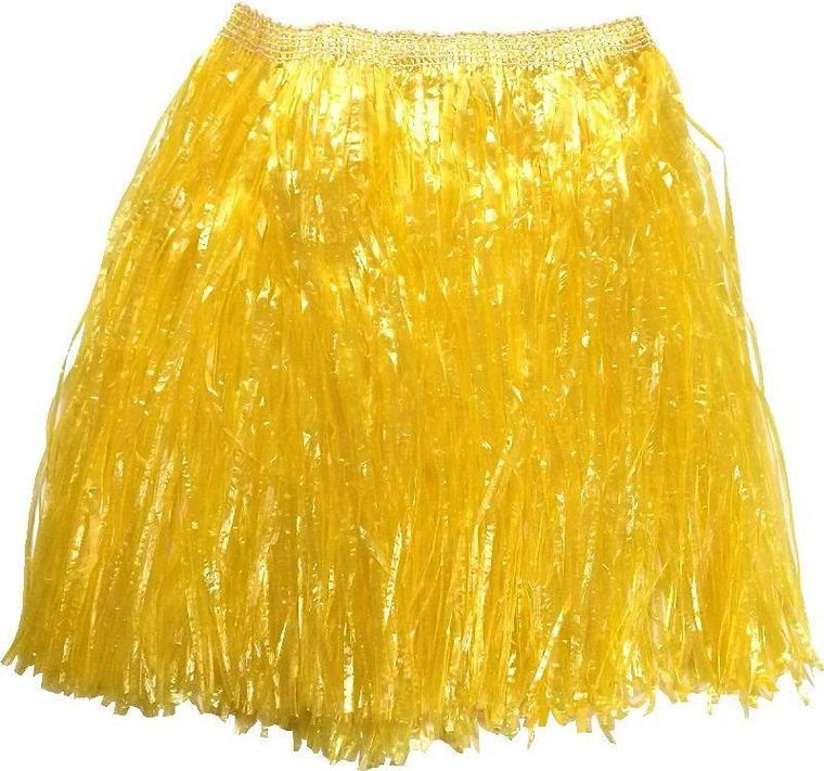 Zestaw hawajski: spódnica, naszyjnik, opaska, bransoletki, żółty