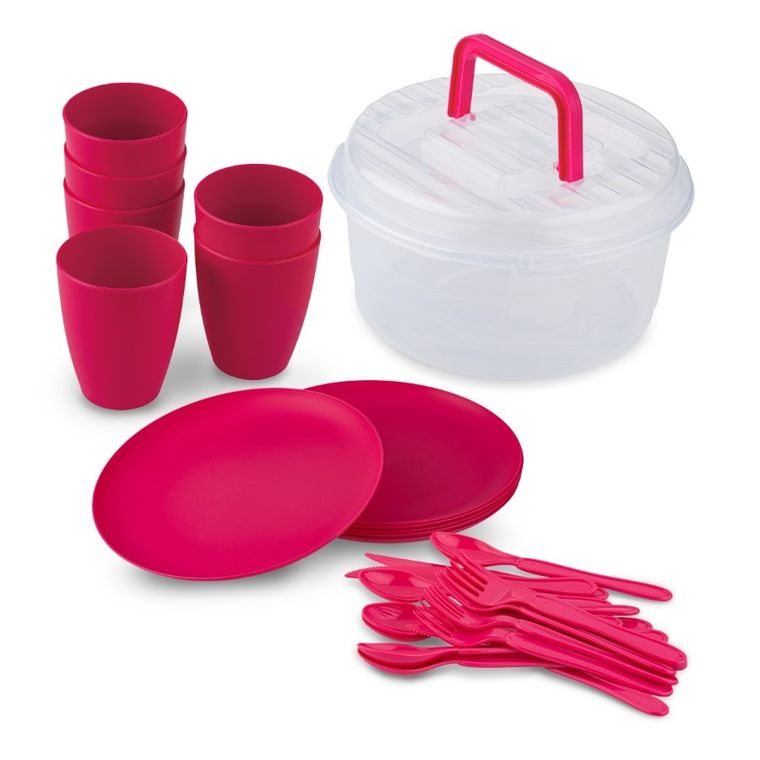 Zestaw piknikowy dla 6 osób, 31 elementów