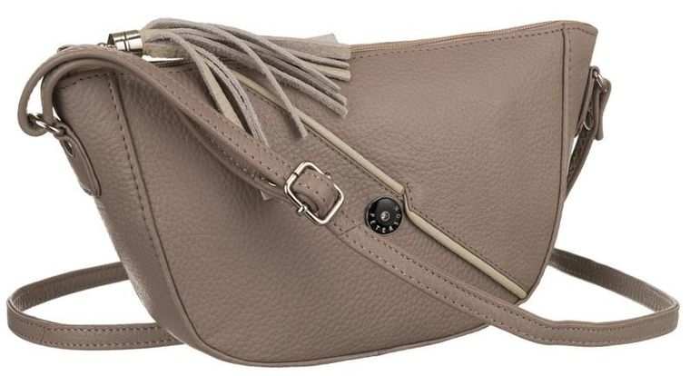 Zestaw: Torebka skórzana, Portfel, beżowy, Peterson