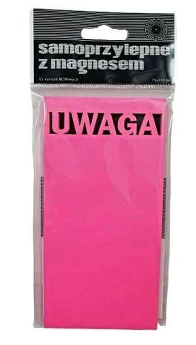 Ziemia Obiecana, karteczki elektrostatyczne, Uwaga, 75-75 mm, 100 kartek