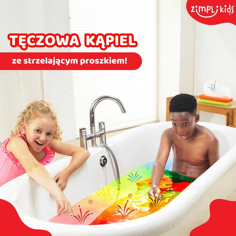 Zimpli Kids, Crackle Baff Colours, strzelający proszek do kąpieli, 3 kolory