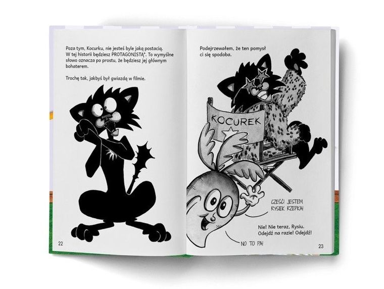 Zły Kocurek. Narysowany aby psocić