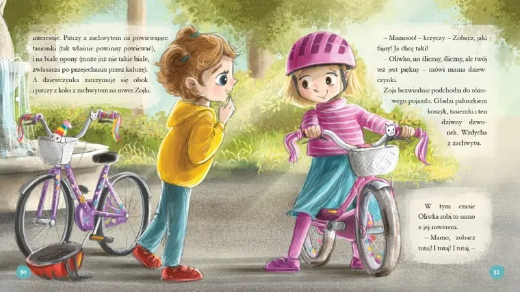 Zoja i różowy rowerek