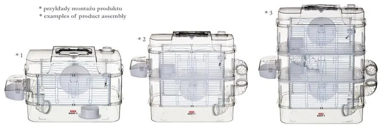 Zolux, Rody3 Trio, klatka, biała