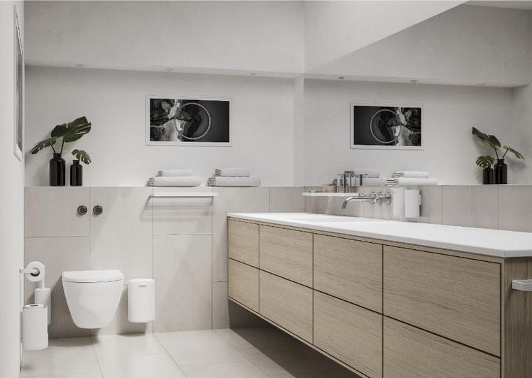 Zone Denmark, reling na ręczniki, podwójny, Rim, white, 70 cm