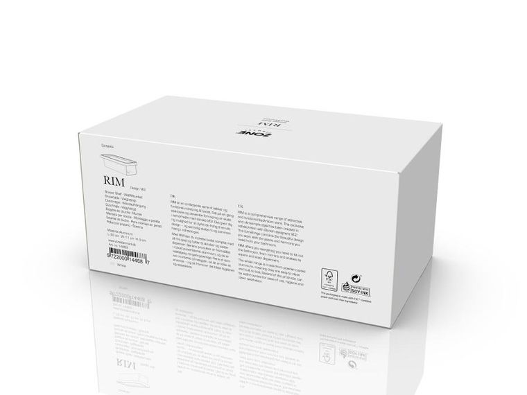 Zone Denmark, Rim, półka prysznicowa głęboka, white