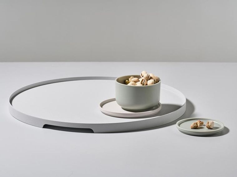 Zone Denmark, taca do serwowania, okrągła, 35 cm, Singles Warm grey
