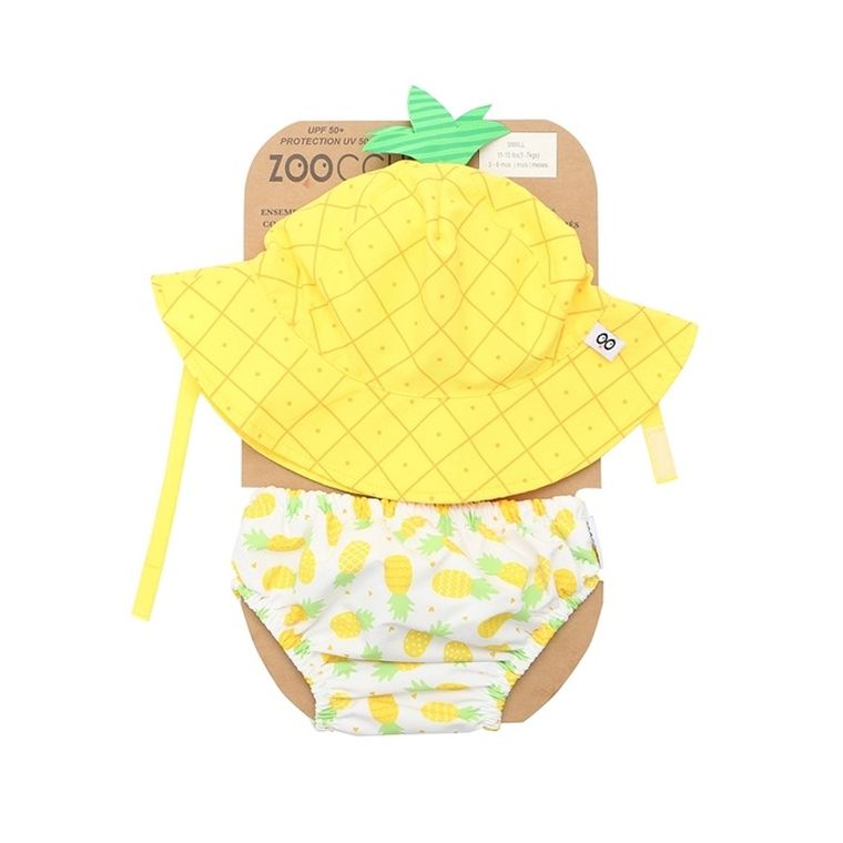 Zoocchini, pieluszka kąpielowa z czapką, ananas, rozmiar S