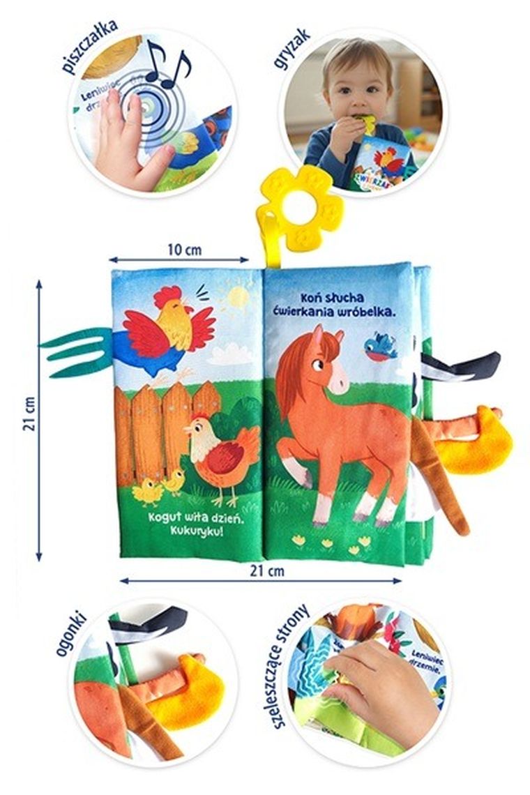 Zwierzaki z farmy. Książeczka sensoryczna
