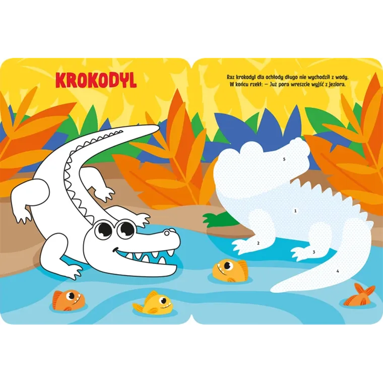 Zwierzątka w dżungli. Koloruję i naklejam