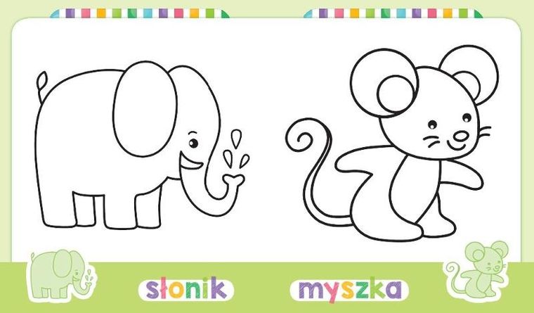 Zwierzęta. Kolorowanka malucha