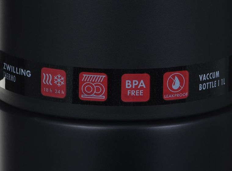 Zwilling, Thermo, termos z kubkiem, 1 l, czarny