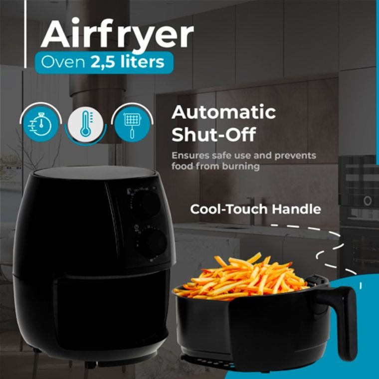 Adler, frytkownica beztłuszczowa, air fryer, 2,5l