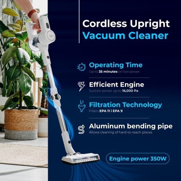 Adler, odkurzacz pionowy, bezprzewodowy