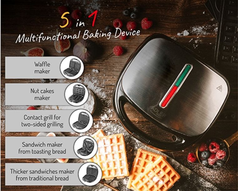 Adler, opiekacz 5w1, AD 3040