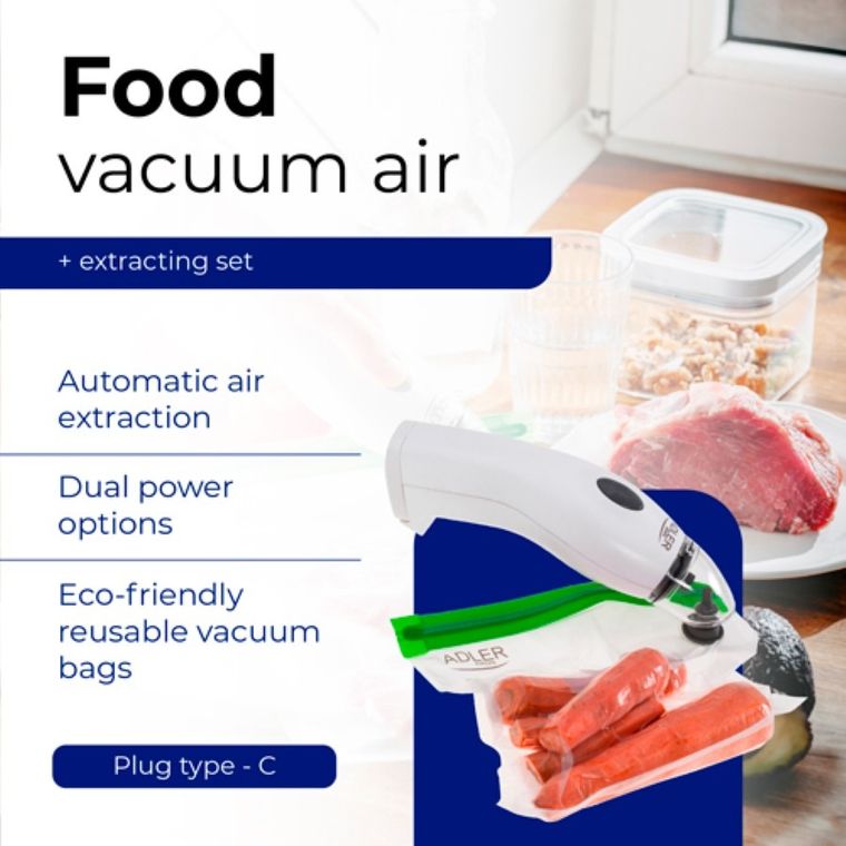 Adler, pompka próżniowa + zestaw do próżniowego pakowania