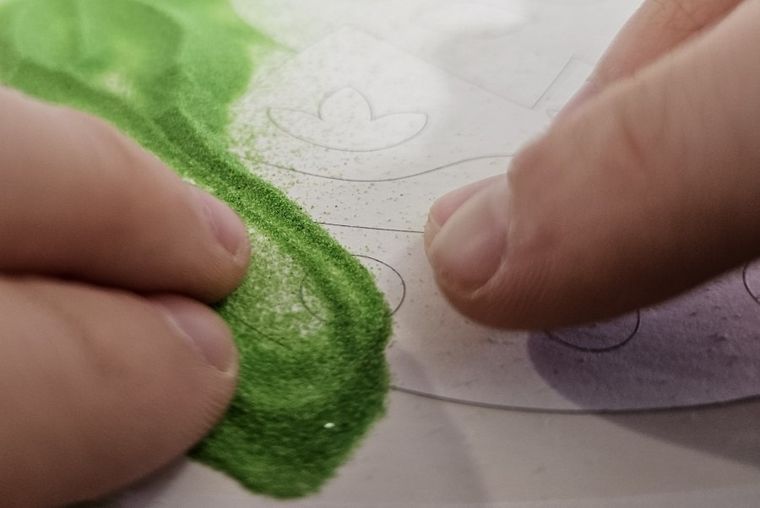 Alexander, Piaskowe malowanki, wielkanocny kurczaczek i zajączek, zestaw artystyczny