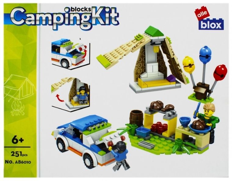 Alleblox, kamping, klocki konstrukcyjne, 251 elementów