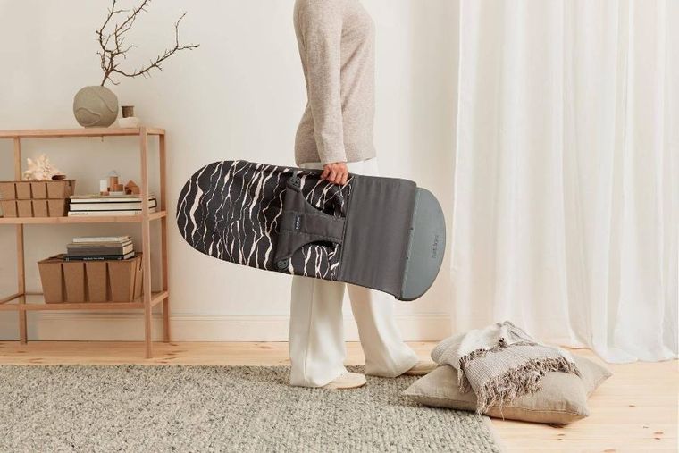 BabyBjörn, Bliss Cotton, leżaczek, antracyt, landscape