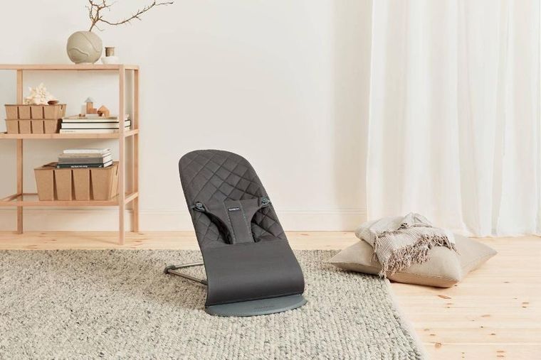 BabyBjörn, Bliss Woven, leżaczek bujaczek, antracytowy + zabawka do leżaczka, Balance, Googly Eyes