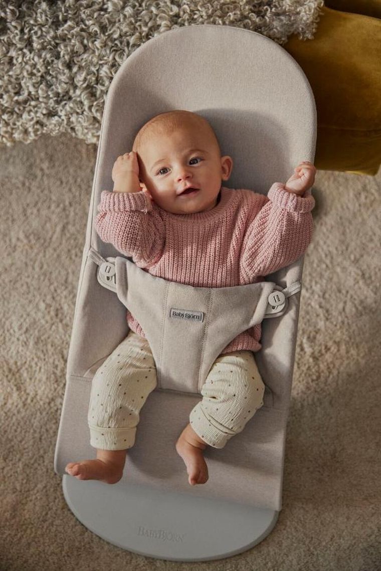 BabyBjörn, Bliss Woven, leżaczek bujaczek, melanżowy beżowy