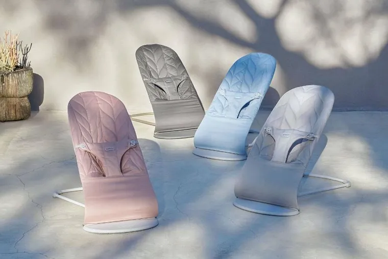 BabyBjörn, Bliss Woven, Petal Quilt, leżaczek, zgaszony róż