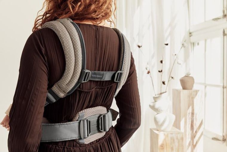 BabyBjörn, Harmony 3D Mesh, nosidełko, szary beż