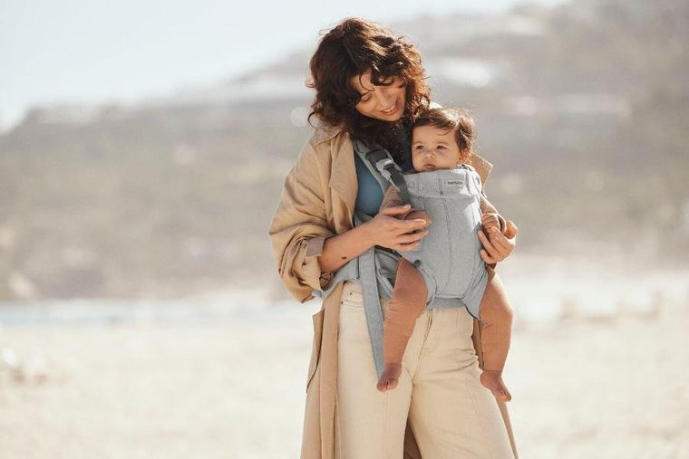 BabyBjörn, Harmony, Woven, nosidełko, jasny szary, melanż