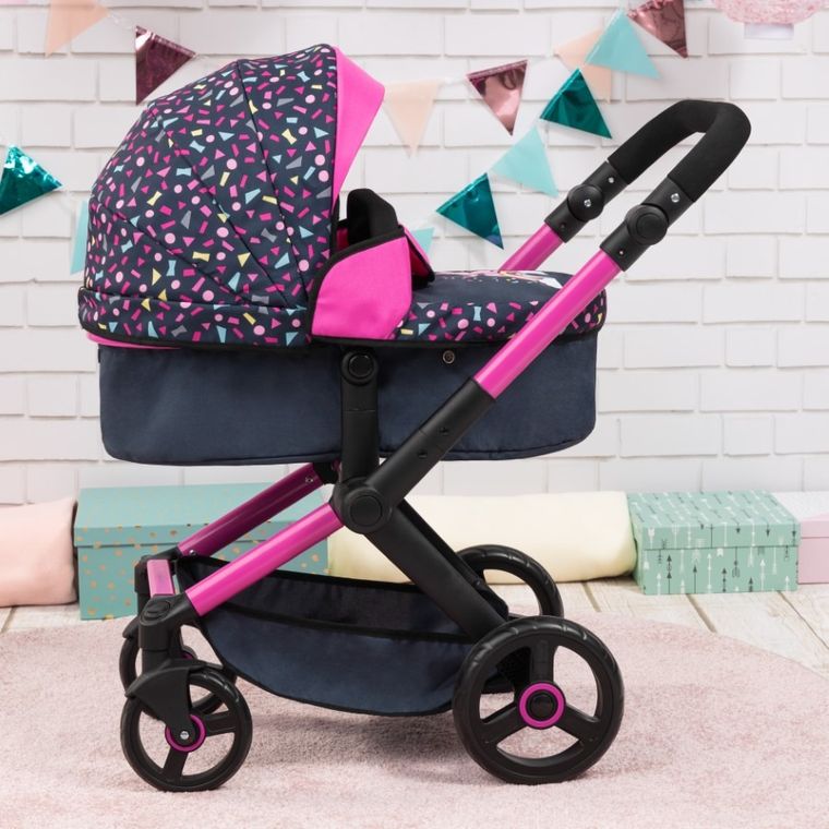 Bayer Design, Xeo Combi, głęboki wózek dla lalek z torbą, kolorowy z wróżką
