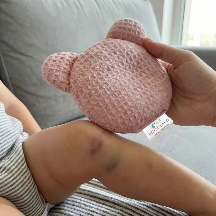 Bocioland, Miś, termofor z pestek wiśni z lawendą, wafel, retro róż