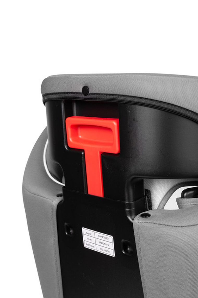 Caretero, Breezy Fix, fotelik samochodowy 2w1, podstawka, grey, 100-150 cm