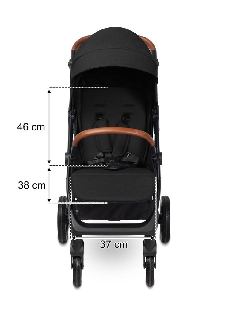 Caretero, Elma, wózek spacerowy, Black