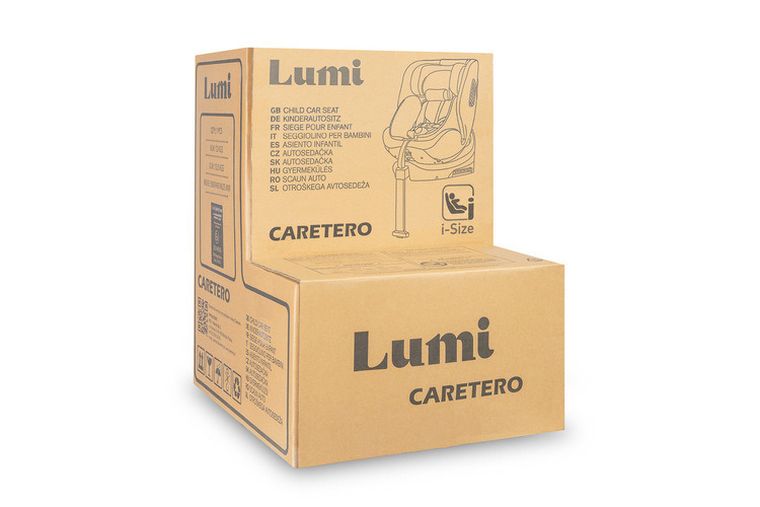 Caretero, Lumi, i-Size, fotelik samochodowy, beige, 40-150 cm