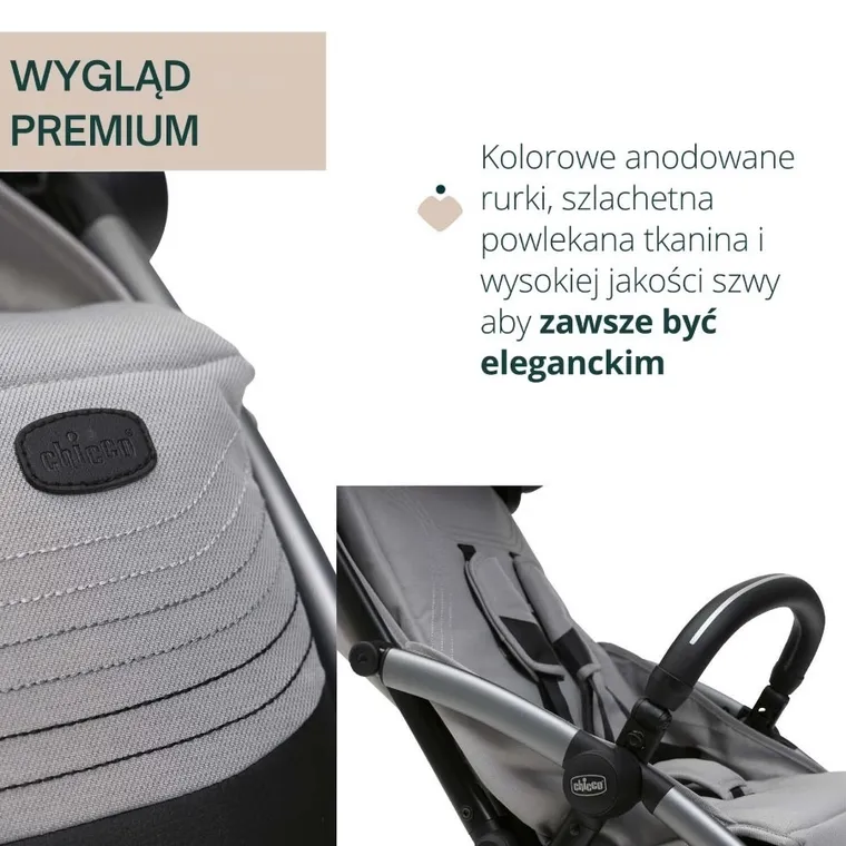 Chicco, Goody Xplus, wózek spacerowy, Pearl Grey