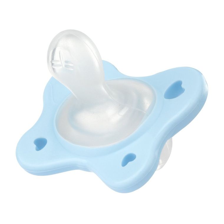 Chicco, PhysioForma Dual Soft, smoczek uspokajający, silikonowy, niebieski, 2-6m, 2 szt.