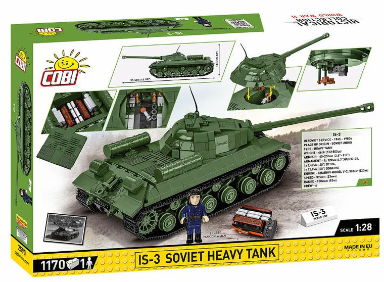 Cobi, Historical Collection WWII, Czołg IS-3 Soviet Heavy Tank, 1:28, klocki, 1170 elementów