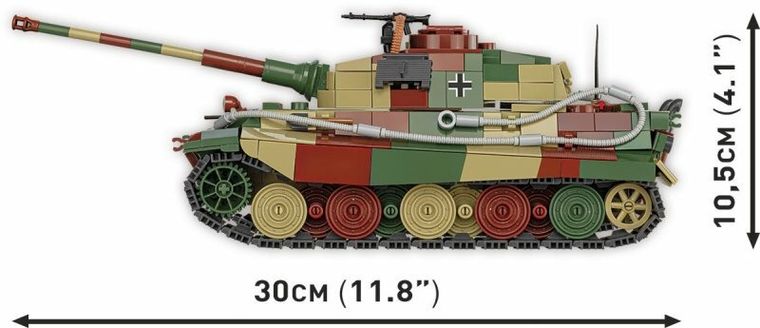 Cobi, Historical Collection WWII, Niemiecki czołg ciężki Panzer VI Ausf. B Königstiger Tygrys Królewski, 1:35, klocki, 802 elementy