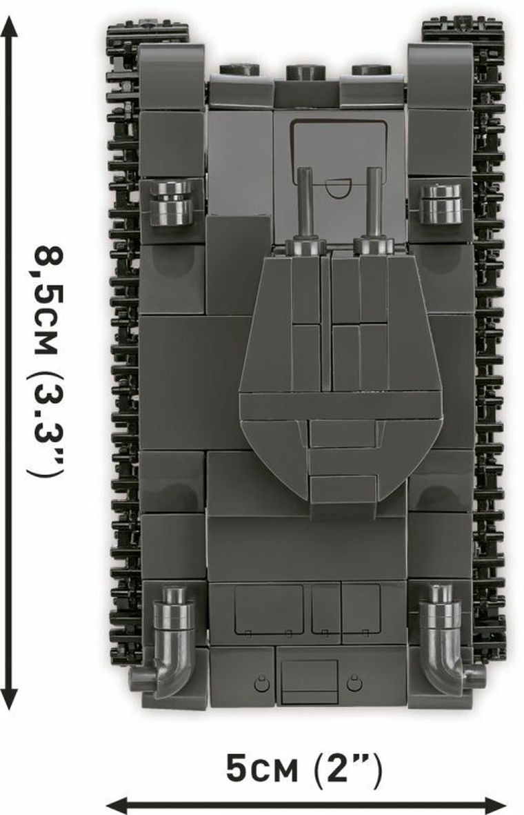 Cobi, Historical Collection WWII, Renault Valetine Panzer I, 1:48, klocki, 595 elementów