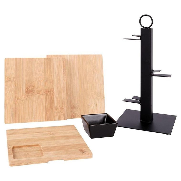 Excellent Housware, patera 3-poziomowa do przekąsek, loft