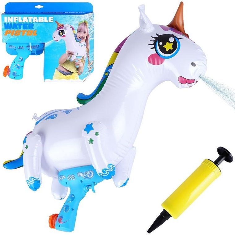 Free & Easy, dmuchany pistolet na wodę, jednorożec