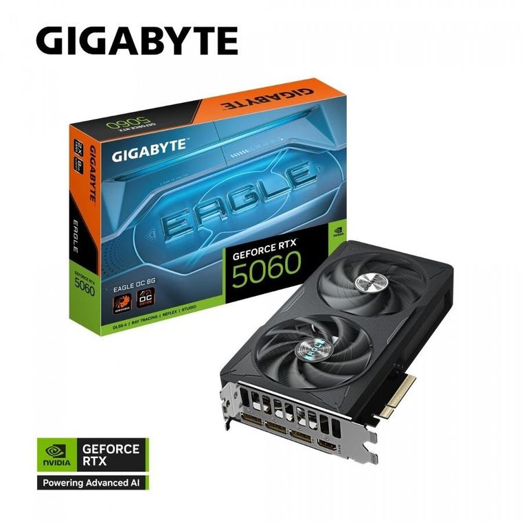 Gigabyte, GeForce RTX 5060 EAGLE OC 8G GDDR7, karta graficzna, 3DP/HDMI