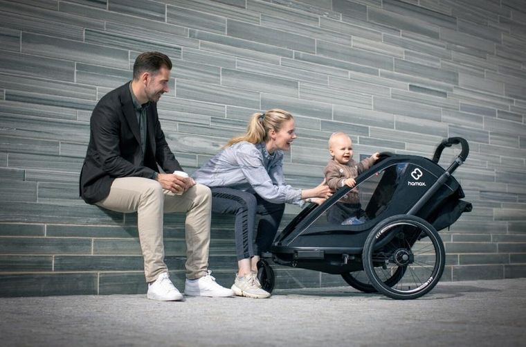 Hamax, Breeze, przyczepka rowerowa, podwójna, Black