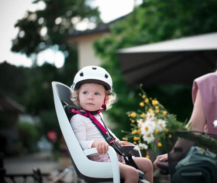 Hamax, Caress, fotelik rowerowy montowany na bagażniku, White/Black