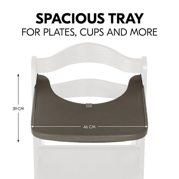 Hauck, Alpha, tacka drewniana, Charcoal