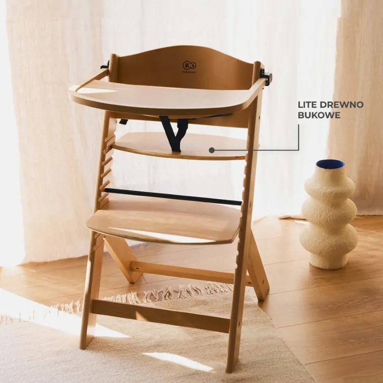 Kinderkraft, Enock, krzesełko do karmienia, beige