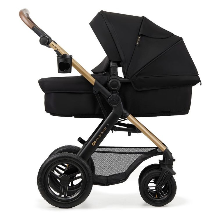 Kinderkraft, Moov 2, Air Wheels, wózek wielofunkcyjny 4w1, Pure Black
